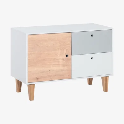 Cuckooland Vox Concept Low Chest of Drawers - Oak Effect