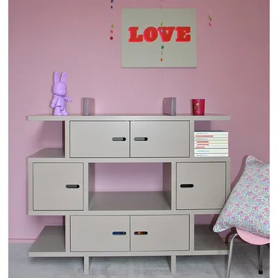 Cuckooland Mathy by Bols Kids Dresser in Madaket Design - Mathy Coral