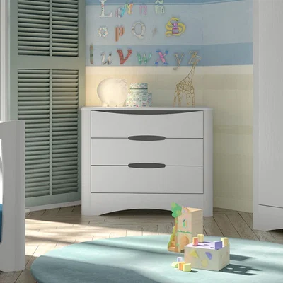 Cuckooland Mathy by Bols Fusion Three Drawer Chest - Mathy Basalte Grey