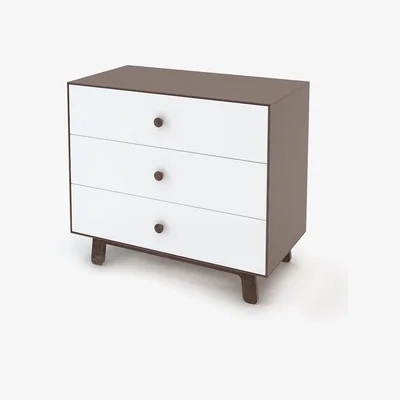Cuckooland Oeuf Sparrow 3 Drawer Dresser in White & Walnut