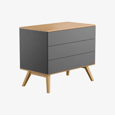 Cuckooland Vox Nature Chest of Drawers in Dark Grey & Oak