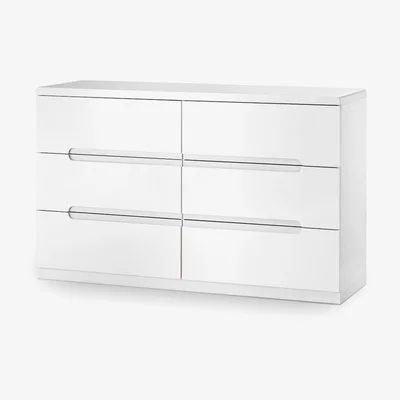Cuckooland Julian Bowen Manhattan 6 Drawer Wide Chest in White