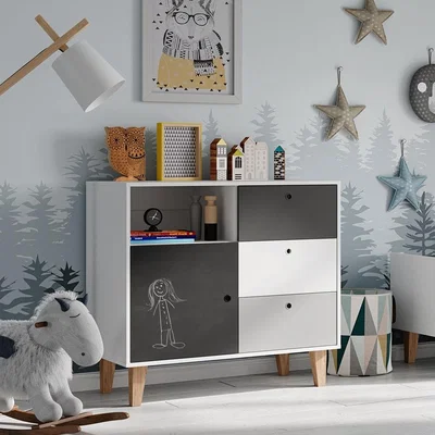 Cuckooland Vox Concept Chest of Drawers in Grey & Black