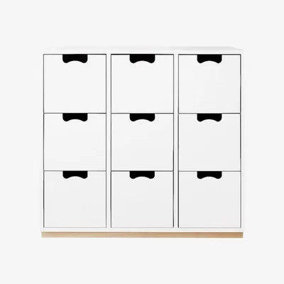 The Conran Shop Snow B3 Storage Unit Birch Base 44 Nordic Blue