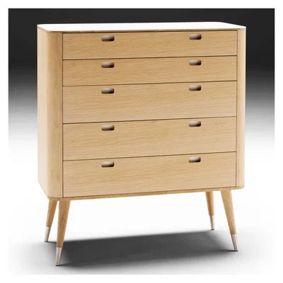 The Conran Shop AK 2430 Chest Of Drawers Corian & Oak