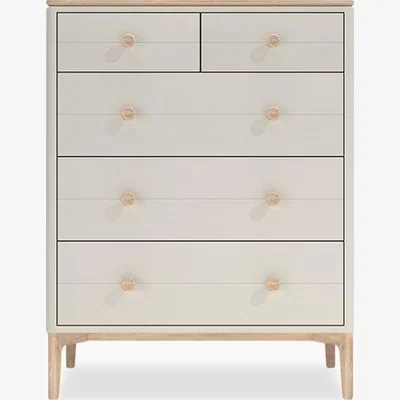 Cult Furniture Mabel Chest of Drawers, Light Oak & Taupe