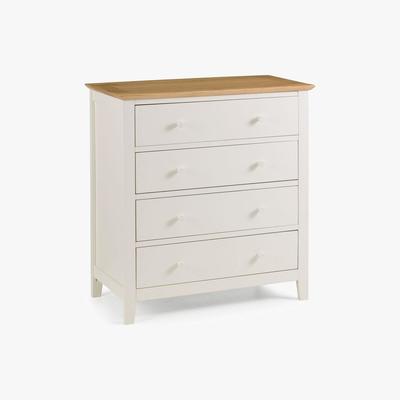 Dunelm Salerno Shaker 4 Drawer Chest White