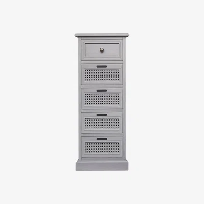 Dunelm Lucy Cane Grey Tall Boy Grey