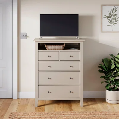 Dunelm Lynton 5 Drawer Chest with 1 Open Shelf
