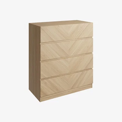 Dunelm Taranto 4 Drawer Chest Euro Oak