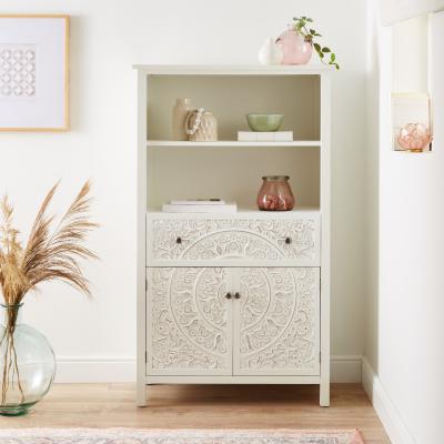 Dunelm Samira White Tall Cabinet White