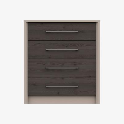 Dunelm Dolan 4 Drawer Chest Dark Wood (Brown)