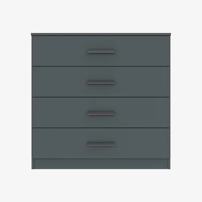 Dunelm Norland 4 Drawer Chest, Graphite Grey Grey