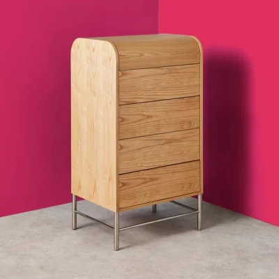 Dunelm Yinka Ilori Half Log 5 Drawer Chest