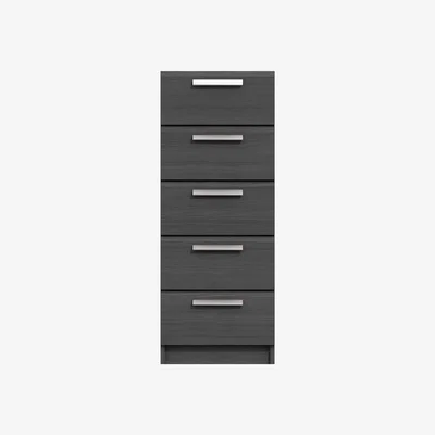 Dunelm Piper 5 Drawer Tallboy Grey