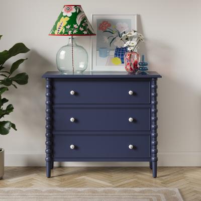 Dunelm Pippin 3 Drawer Chest, Navy Navy