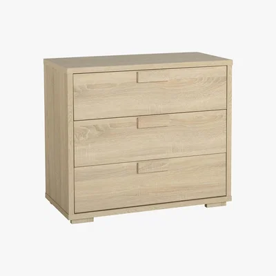 Dunelm Cambourne 3 Drawer Chest Natural
