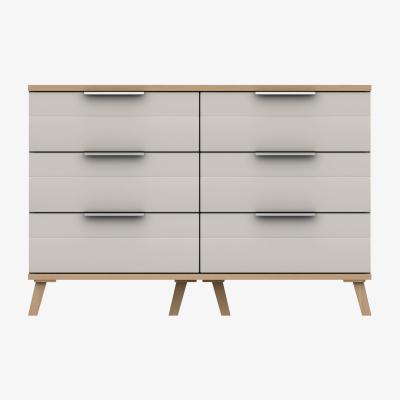 Dunelm Murray 6 Drawer Wide Chest Off White