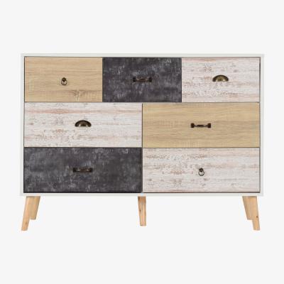 Dunelm Nordic Merchant Chest White, Grey and Brown