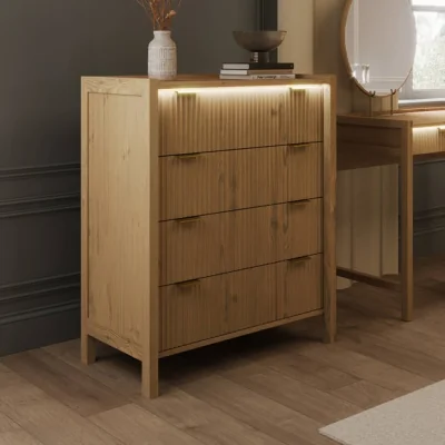 Dunelm X Rocker Dakota 4 Drawer Chest with App Controlled LED Lights