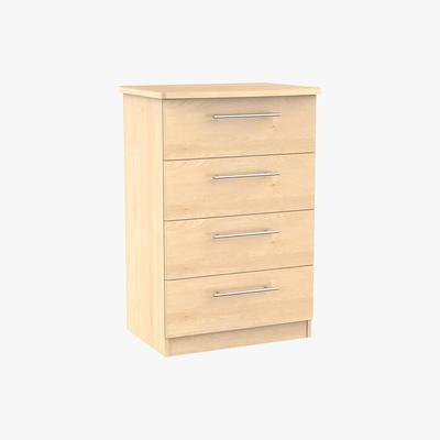 Dunelm Sherwood 4 Drawer Midi Chest Natural
