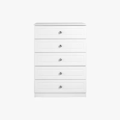 Dunelm Calando 5 Drawer Chest Cream
