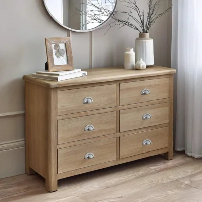 Dunelm Memphis 6 Drawer Wide Chest