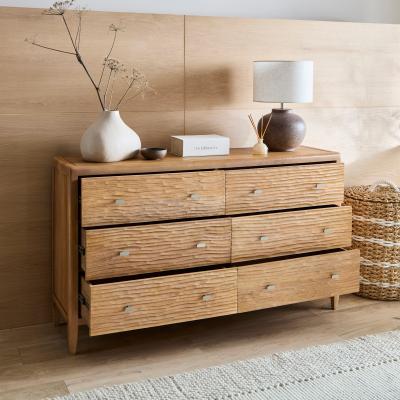 Dunelm Olsson Hand Carved 6 Drawer Chest