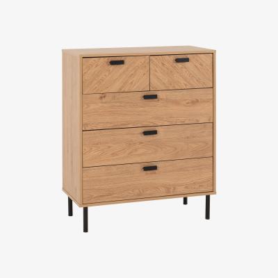 Dunelm Leon 5 Drawer Chest Oak