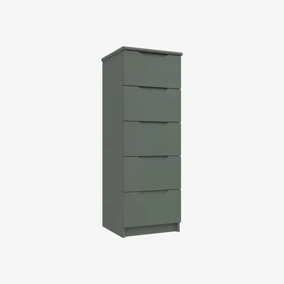 Dunelm Legato Tall 5 Drawer Chest Green