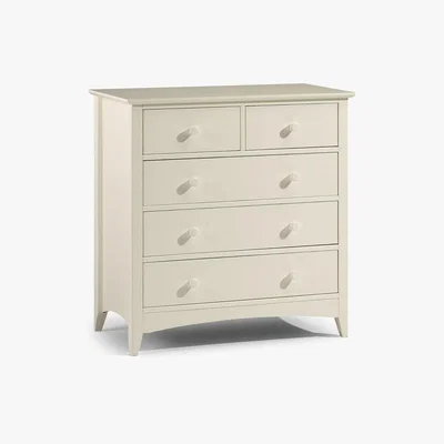 Dunelm Cameo Stone White 5 Drawer Chest White