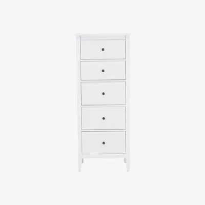 Dunelm Lynton Compact White Tall Boy White