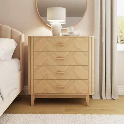 Dunelm Dex Chevron 4 Drawer Chest