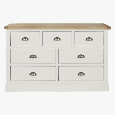 Dunelm Compton Ivory 7 Drawer Chest Ivory