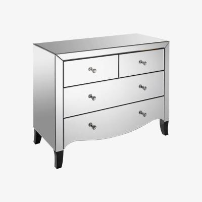 Dunelm Valentina Mirrored Chest Grey