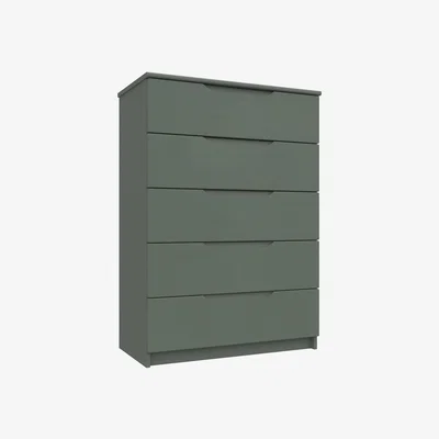 Dunelm Legato 5 Drawer Chest Green