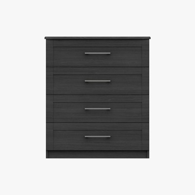 Dunelm Ethan Graphite 4 Drawer Chest Grey