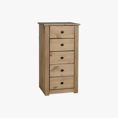 Dunelm Panama 5 Drawer Chest Natural