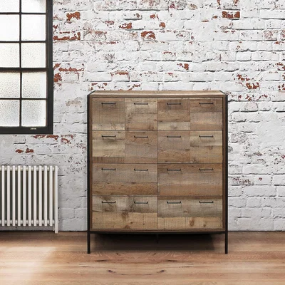 Dunelm Urban Rustic 8 Drawer Merchant Chest - Natural Natural