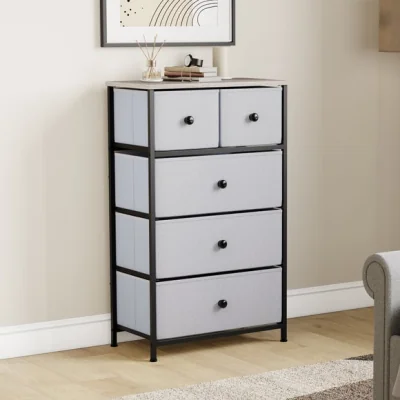Dunelm Maye 5 Drawer Fabric Chest