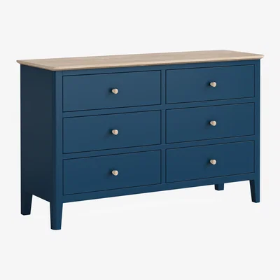 Dunelm Marlow 6 Drawer Chest Navy