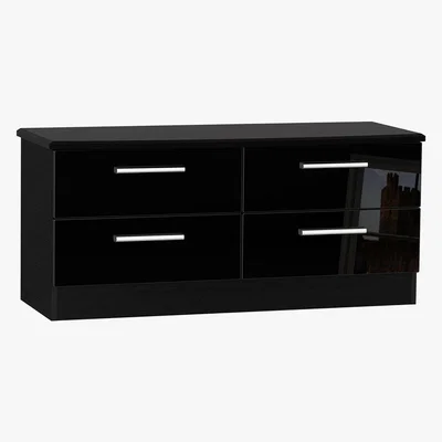 Dunelm Knightsbridge 4 Drawer Bed Box Black