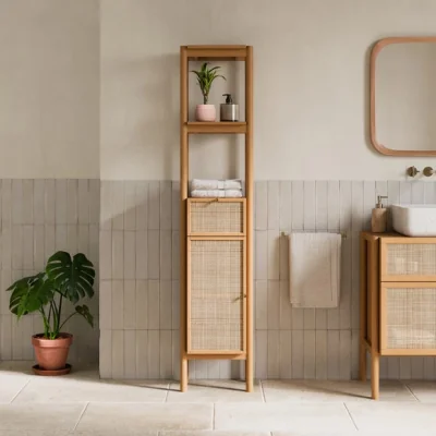 Dunelm Arden Bamboo Tallboy Storage Unit