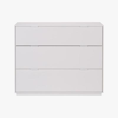 Dunelm Aria 3 Drawer Wide Chest of Drawers Off-White
