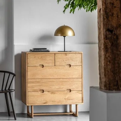 Dunelm Cedar and Sage Avesta 5 Drawer Chest