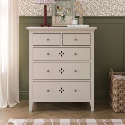 Dunelm Lynton Petal Cut 5 Drawer Chest