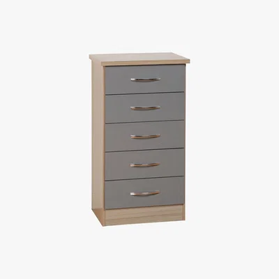 Dunelm Nevada Narrow Grey Chest of Drawer Grey
