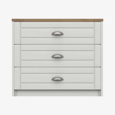 Dunelm Darwin 3 Drawer Chest Mid Oak (Brown)