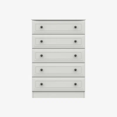 Dunelm Portia 5 Drawer Chest White