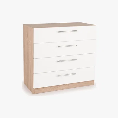 Dunelm Hyde 4 Drawer Chest White/Natural